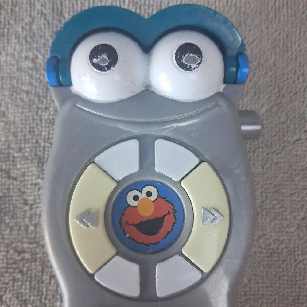 Vintage Sesame Street Elmo Remote Control Toy Working Numbers Dial Blue TESTED